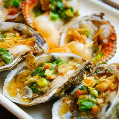 Hàu Nướng Mỡ Hành